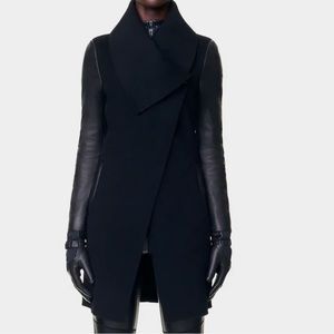 Rudsak wool jacket with leather sleeves